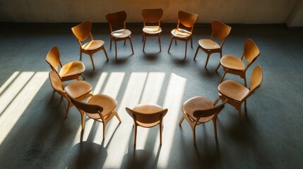 Circle of Chairs in a Room