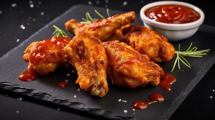 Crispy Fried Chicken Wings with Sauce