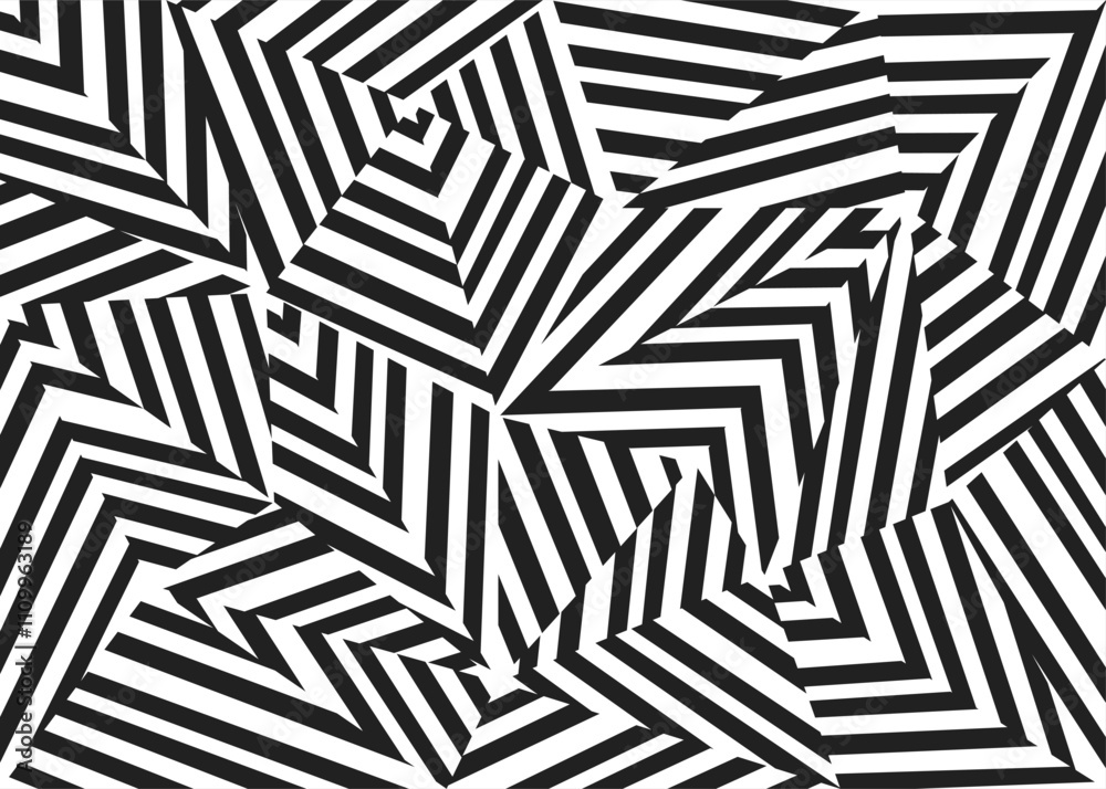 Aufkleber Abstract background with geometric triangle and stripe pattern. Abstract dazzle camouflage pattern