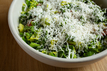 A view of a chopped salad.