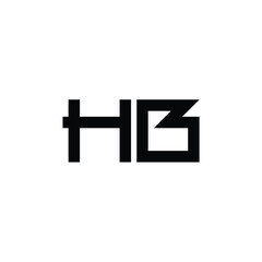 Obraz premium HB monogram logo design letter text name symbol monochrome logotype alphabet character simple logo