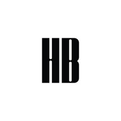 HB monogram logo design letter text name symbol monochrome logotype alphabet character simple logo