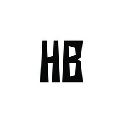 HB monogram logo design letter text name symbol monochrome logotype alphabet character simple logo