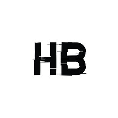 HB monogram logo design letter text name symbol monochrome logotype alphabet character simple logo