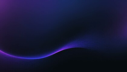 Fototapeta premium Dark blue purple black abstract grainy background, glowing vibrant color gradient shape, noise texture poster header banner wallpaper cover design