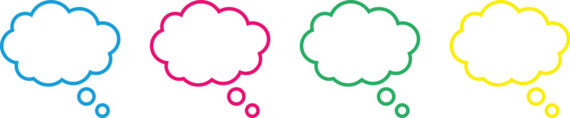 Speech and thought bubbles 