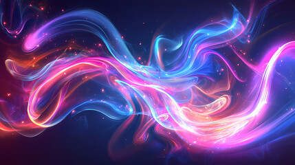 Obraz premium Abstract neon light background. Illuminated. Illustration