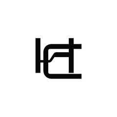 HC monogram logo design letter text name symbol monochrome logotype alphabet character simple logo