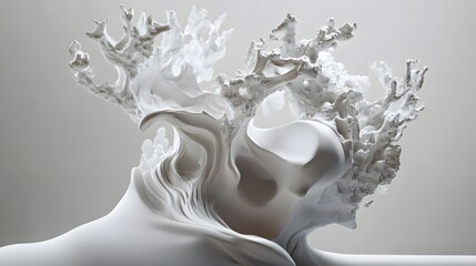 Artist crafting digital sculpture on computer.