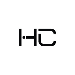 HC monogram logo design letter text name symbol monochrome logotype alphabet character simple logo