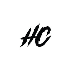 HC monogram logo design letter text name symbol monochrome logotype alphabet character simple logo