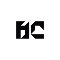 HC monogram logo design letter text name symbol monochrome logotype alphabet character simple logo