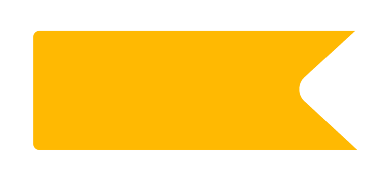 Yellow sticky note, paper note hand drawn to mark page, bookmark