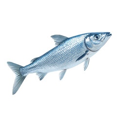 A large fish is swimming in the water. transparent background