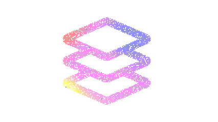 Icon layer group is made up of LED square shapes. There are bright diodes and there are black dead diodes