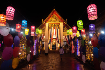 Obraz premium chinese lanterns at the temple