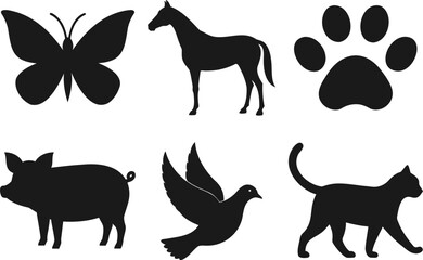 Animal Silhouette Collection vector design