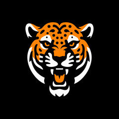 angry jaguar leopard head for sport or mascot logo vector