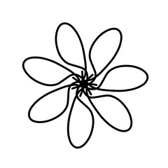 tendrils flower hand draw line illustration for decoration pattern or creative idea
