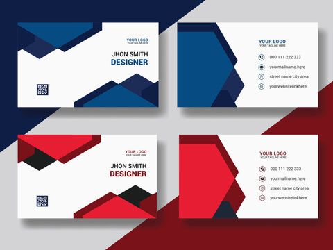 Modern creative professional business card template design corporate identity design.