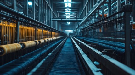Naklejka premium Industrial Textile Manufacturing