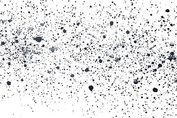 Fototapeta premium Artistic black ink splashes spreading across a white background