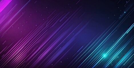 Colorful abstract background with dynamic lines and sparkles in shades of purple and blue, created by ai generated