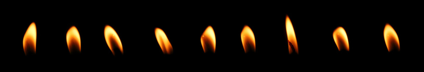 Candlelight and flame Black illustration lights with dark background at night, bright celebration, a funeral with death in a cemetery.