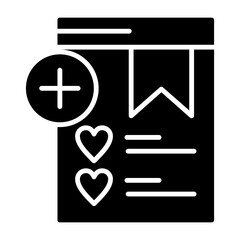 Fototapeta premium Add to Wishlist Solid Icon Style