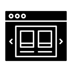 Product Carousel Solid Icon Style