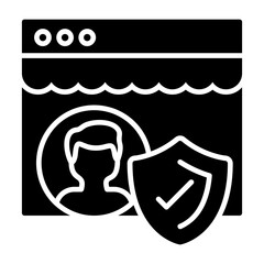 Secure Login Solid Icon Style