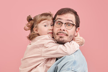 hugging beloved father