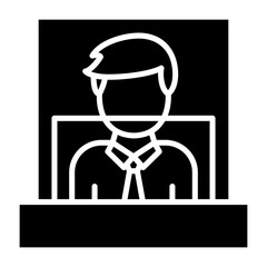 Cashier Solid Icon Style