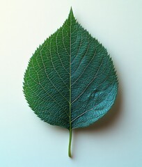A Single Leaf on a White Background