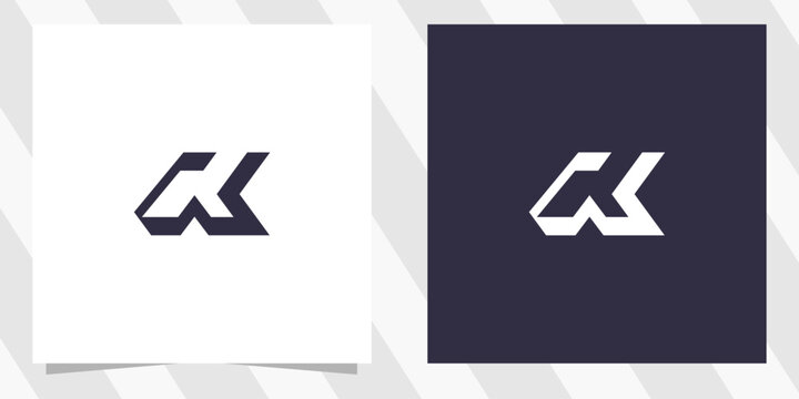 letter wk kw logo design vector