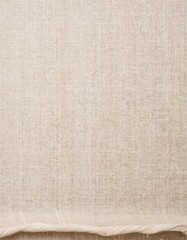 Fototapeta premium 自然な繊維感が浮き出る薄いベージュのリネン風テクスチャ、落ち着いたトーンのシンプルで使いやすい背景 