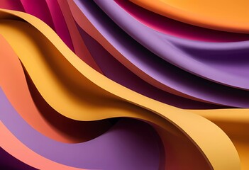 Fototapeta premium Vibrant Waves of Colorful Abstract Shapes in Dynamic Motion