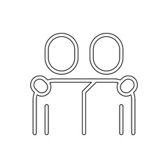 Hug icon in line style