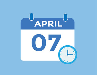 9 April calendar vector. Flat vector daily calendar icon. calendar icon vector.9 april Calendar Day or Calendar Date for Deadlines or Appointment 
