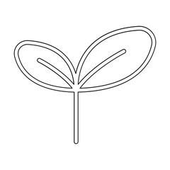 Sprout, plant, treetop, leaf icon in line style