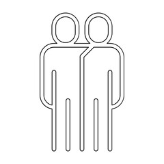 Hug icon in line style