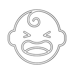 Baby icon in line style