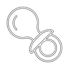 Pacifier icon in line style