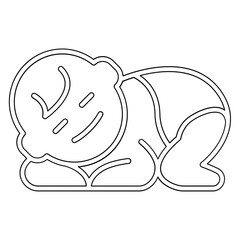 Baby icon in line style