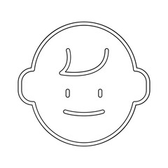 Baby icon in line style