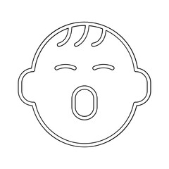 Baby icon in line style