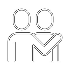 Embrance icon in line style