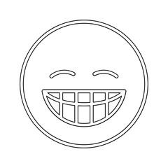 Smile icon in line style