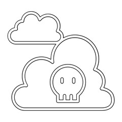 Air pollution icon in line style