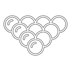 Snooker balls icon in line style